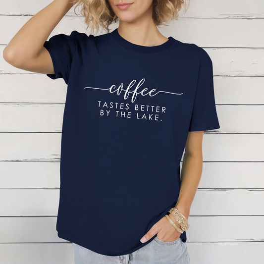 Coffee tastes better by the lake
