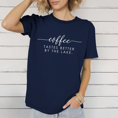 Coffee tastes better by the lake